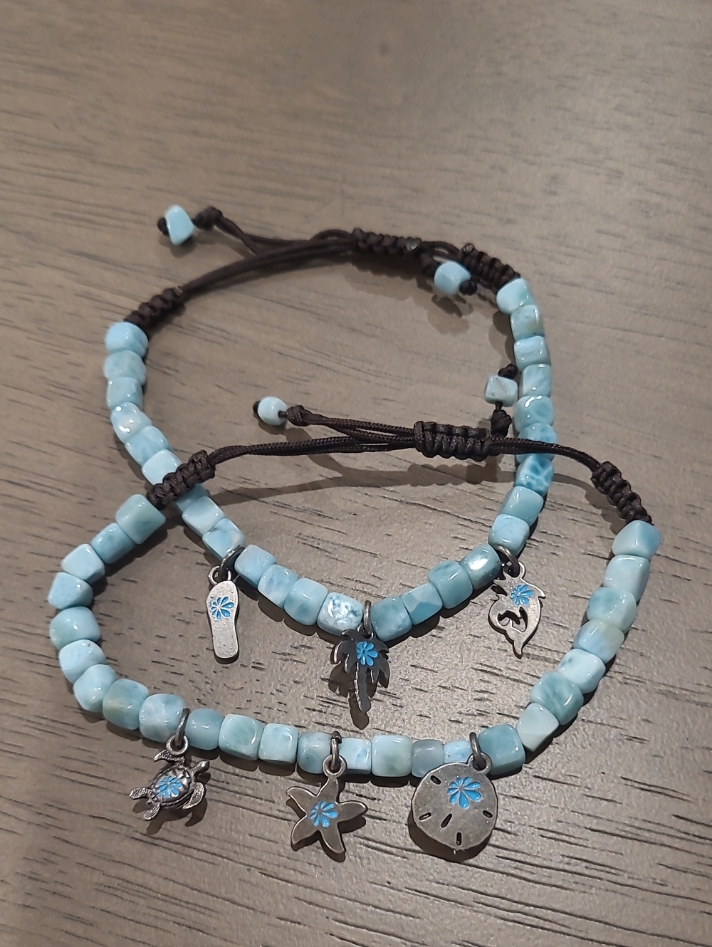 NWOT Marahlago Larimar Jewelry Charm Bracelet Set - Picture 5 of 5